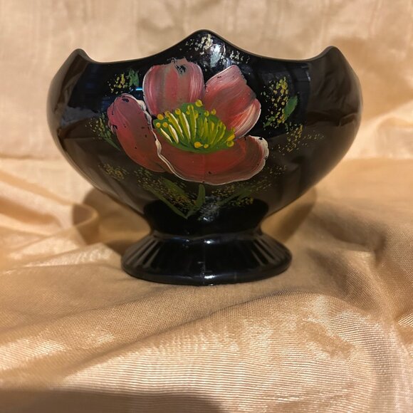 Black Amethyst Art Glass Bowl - Picture 1 of 5